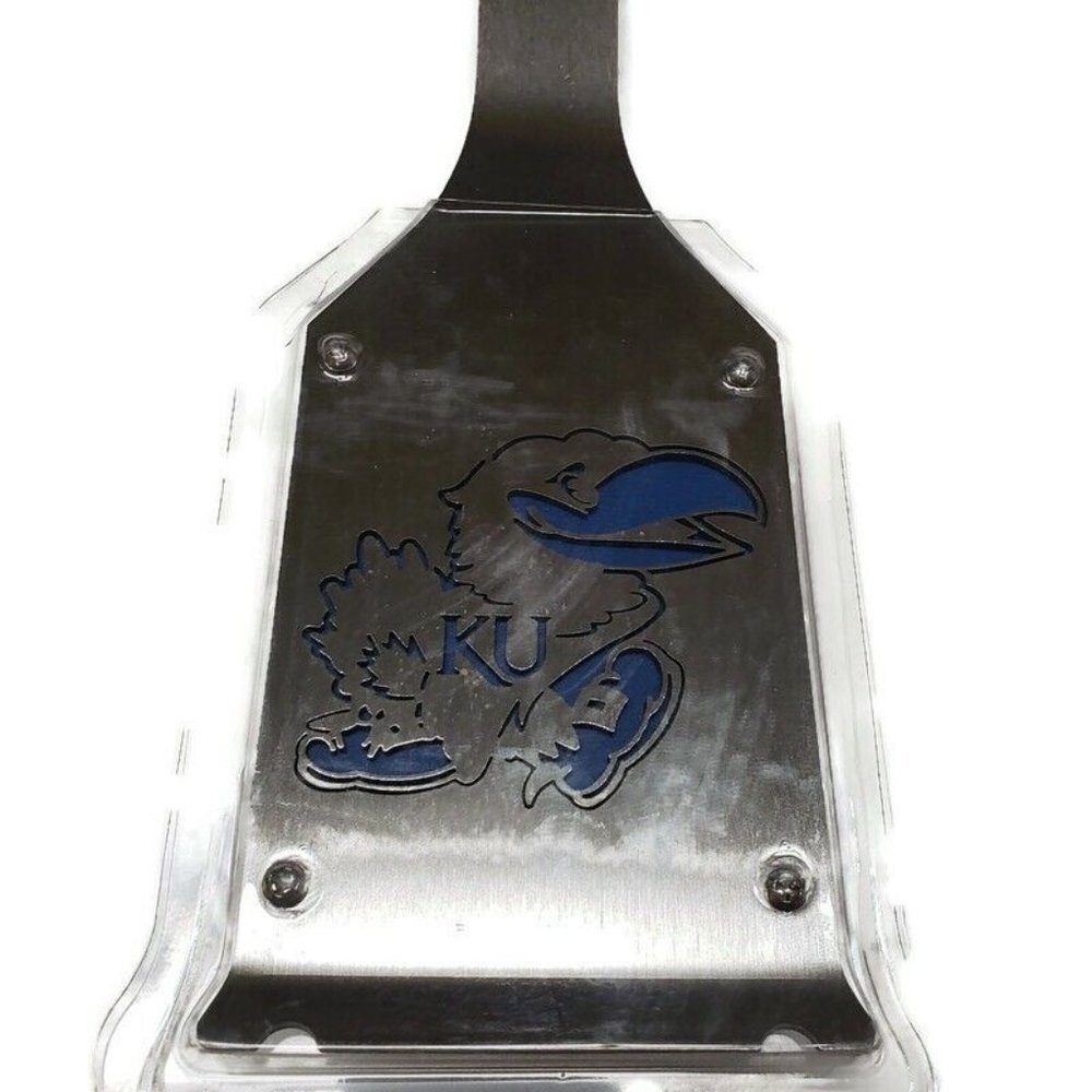 NCAA Kansas Jayhawks The Sportula Grilling Bottle Opener Bristle Brush Spatula - Picture 3 of 8